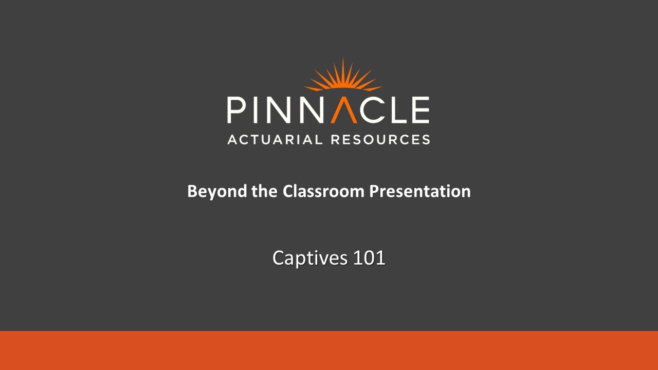 Title slide: Captives 101