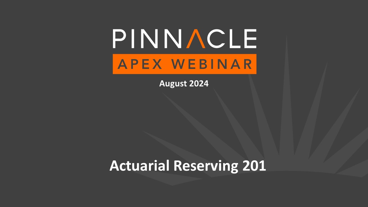 Title slide: Actuarial Reserving 201