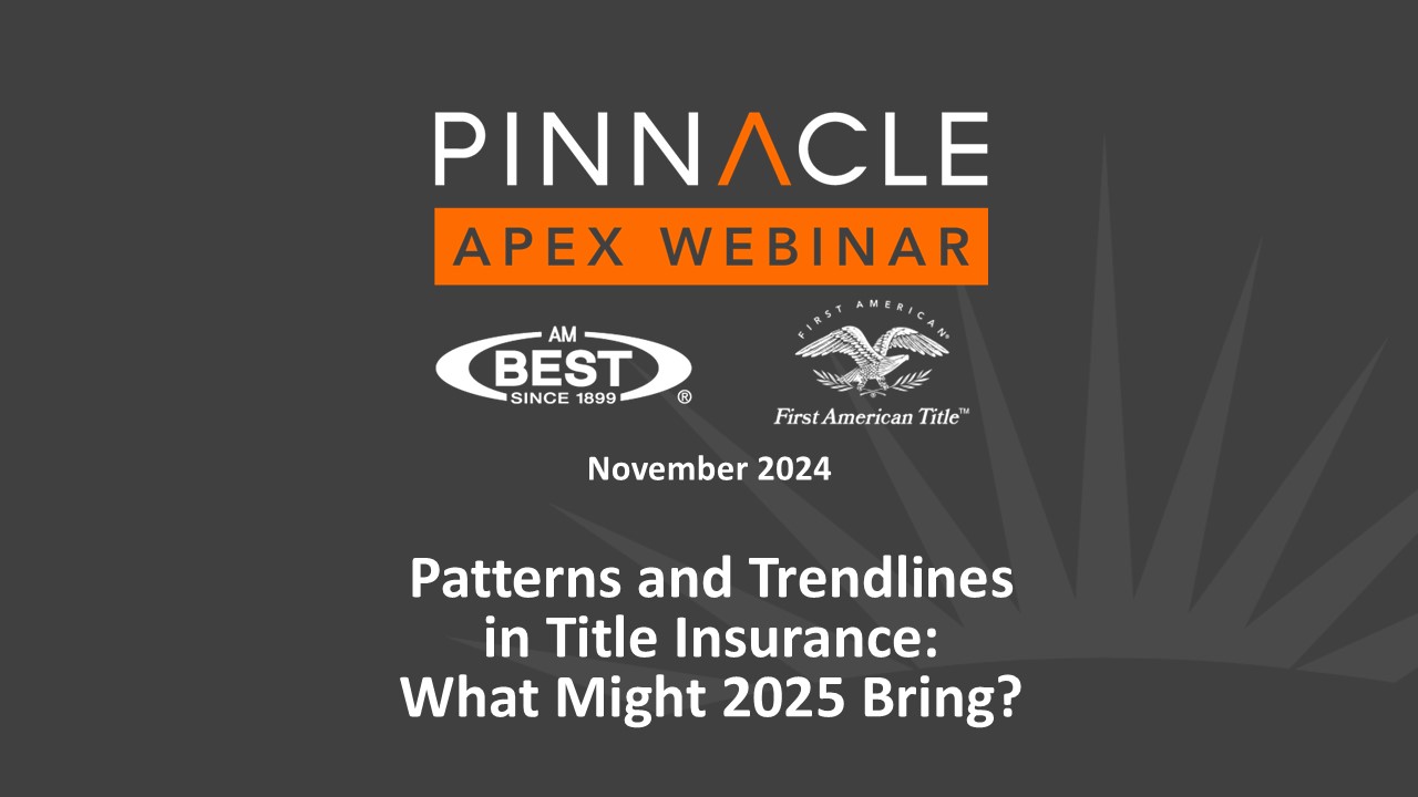 Title slide: Patterns and Trendlines in Title Insurance: What Might 2025 Bring?